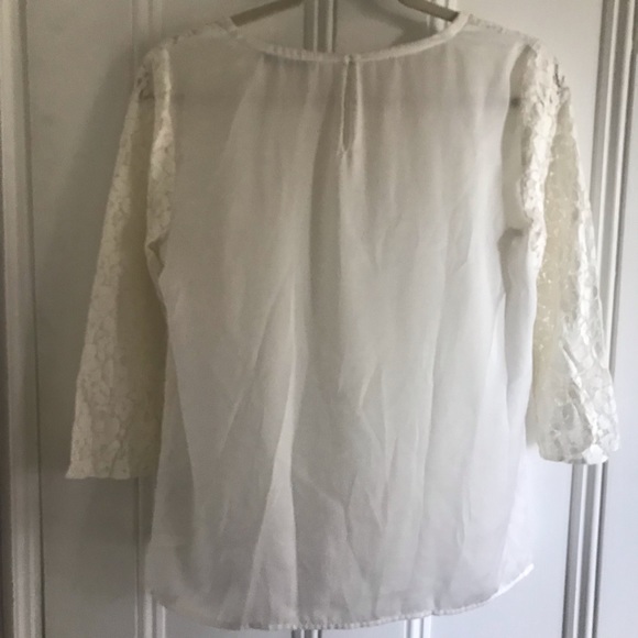 DKNY Ivory Lace Top - Picture 4 of 5